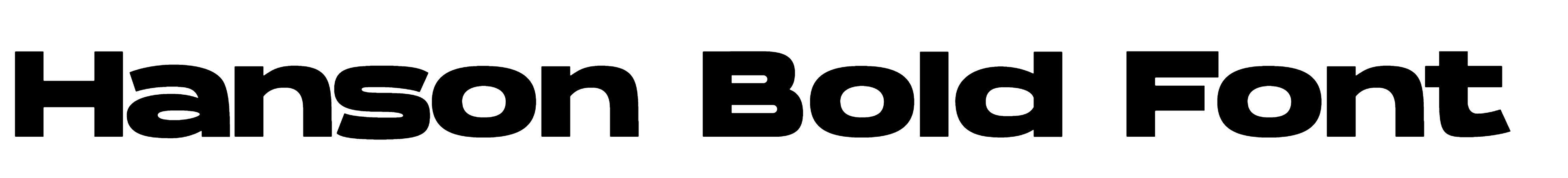Hanson bold font free