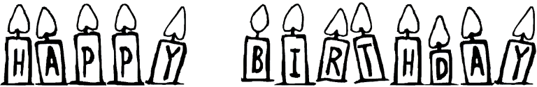 Happy Birthday Candle Font free