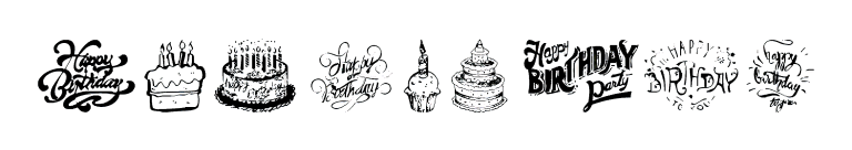 Happy Birthday wish Font free
