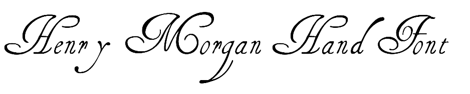 Henry Morgan Hand Font free