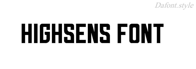 Highsens Font free