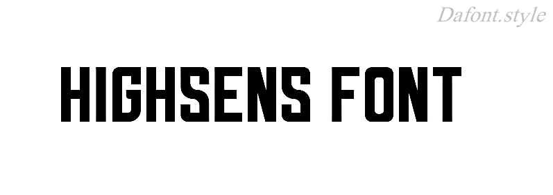 Highsens Font free