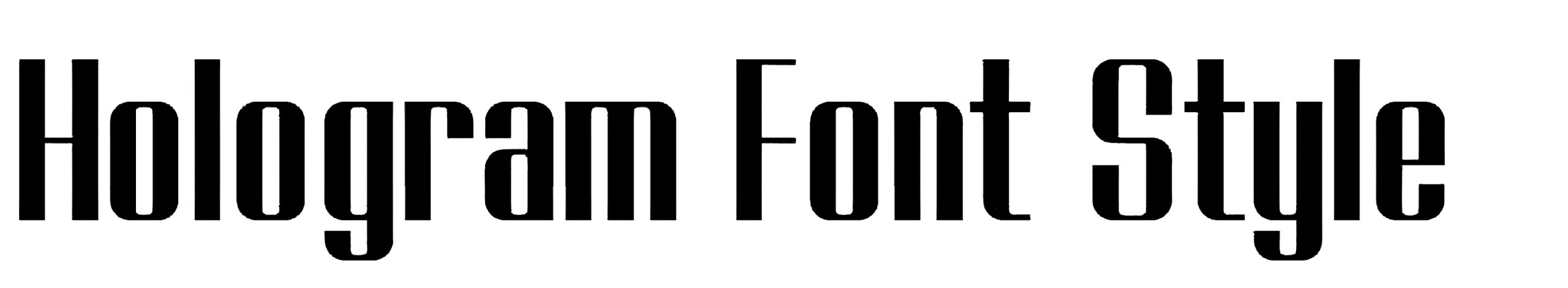 Hologram Font Free