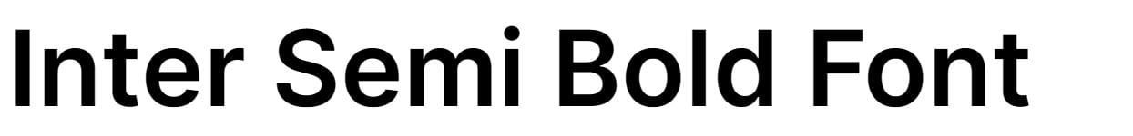 Inter Semi Bold Font free