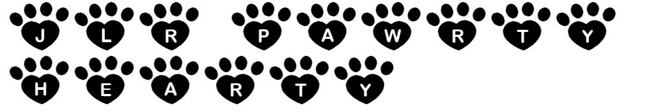JLR Pawrty Hearty Font free