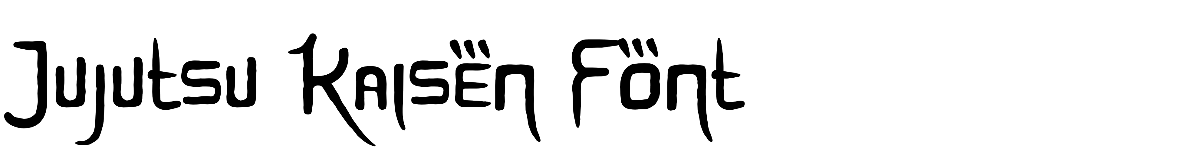 Jujutsu Kaisen Font Free