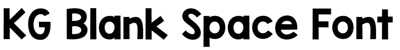KG Blank Space Font free