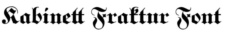 Kabinett Fraktur Font free