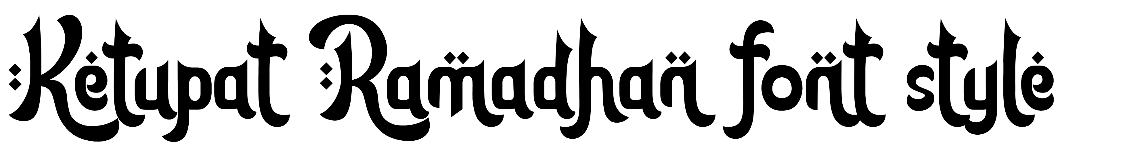 Ketupat Ramadhan font Free