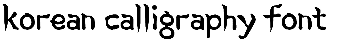 Korean Calligraphy Font Free