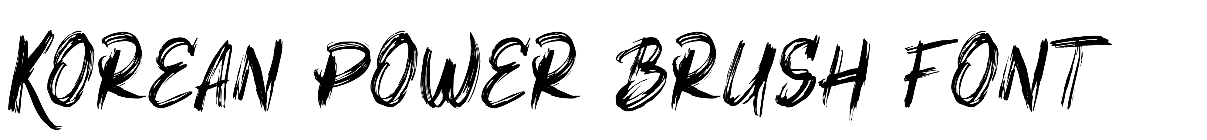 Korean Power Brush Font