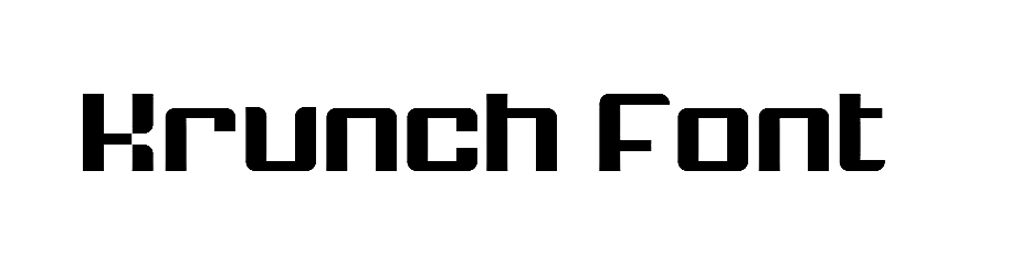 Krunch Font free, DJ
