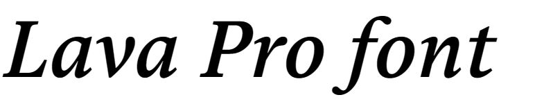 Lava Pro font free