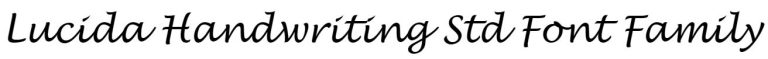 Lucida Handwriting Std Font Family free download