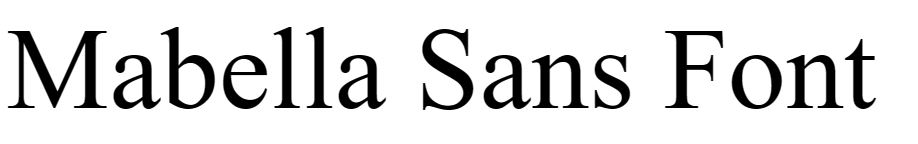 Mabella Sans Font free
