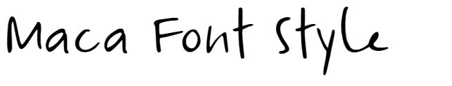 Maca Font free