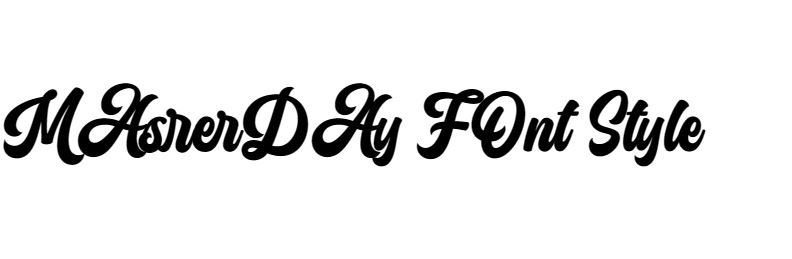Masterday Font free