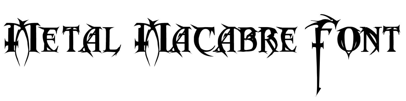Metal Macabre Font free