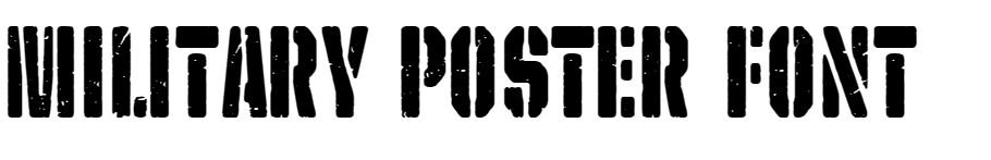 Military Poster Font free