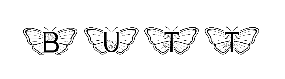 Monogram Butterfly font free