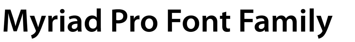 Myriad Pro Font free