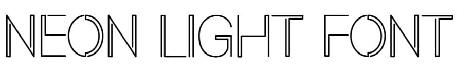 Neon Light Font free