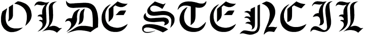 Olde Stencil font free