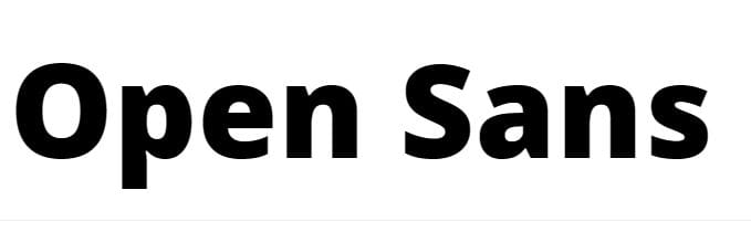 Open Sans font free