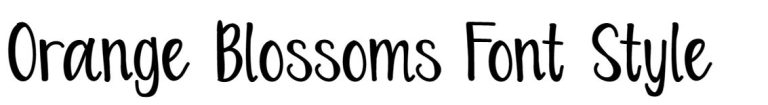 Orange Blossoms Font free