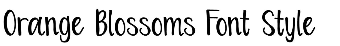 Orange Blossoms Font free