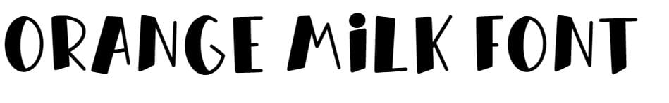 Orange Milk Font free