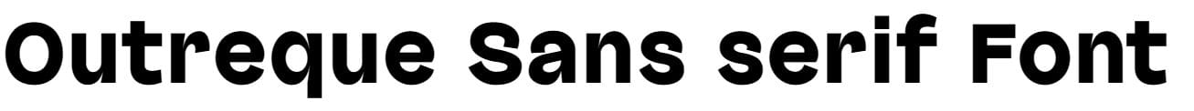 Outreque Sans serif Font free