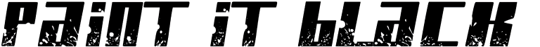 Paint It Black font free