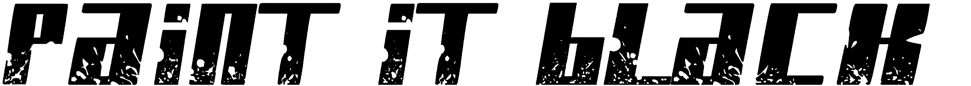 Paint It Black font free