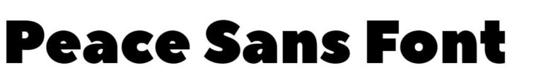 Peace Sans Font free