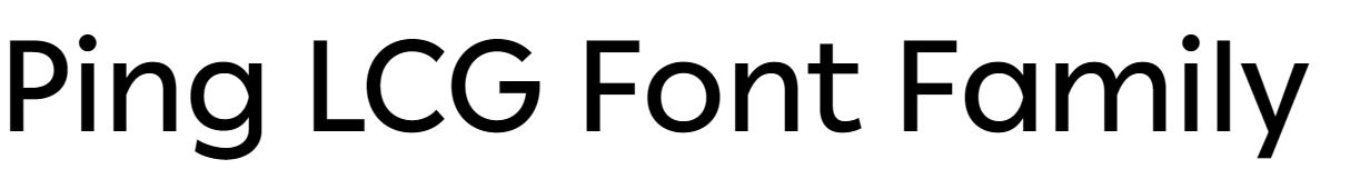 Ping LCG Font free