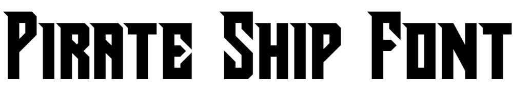 Pirate Ship Font free