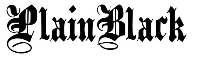 Plain Black Font free