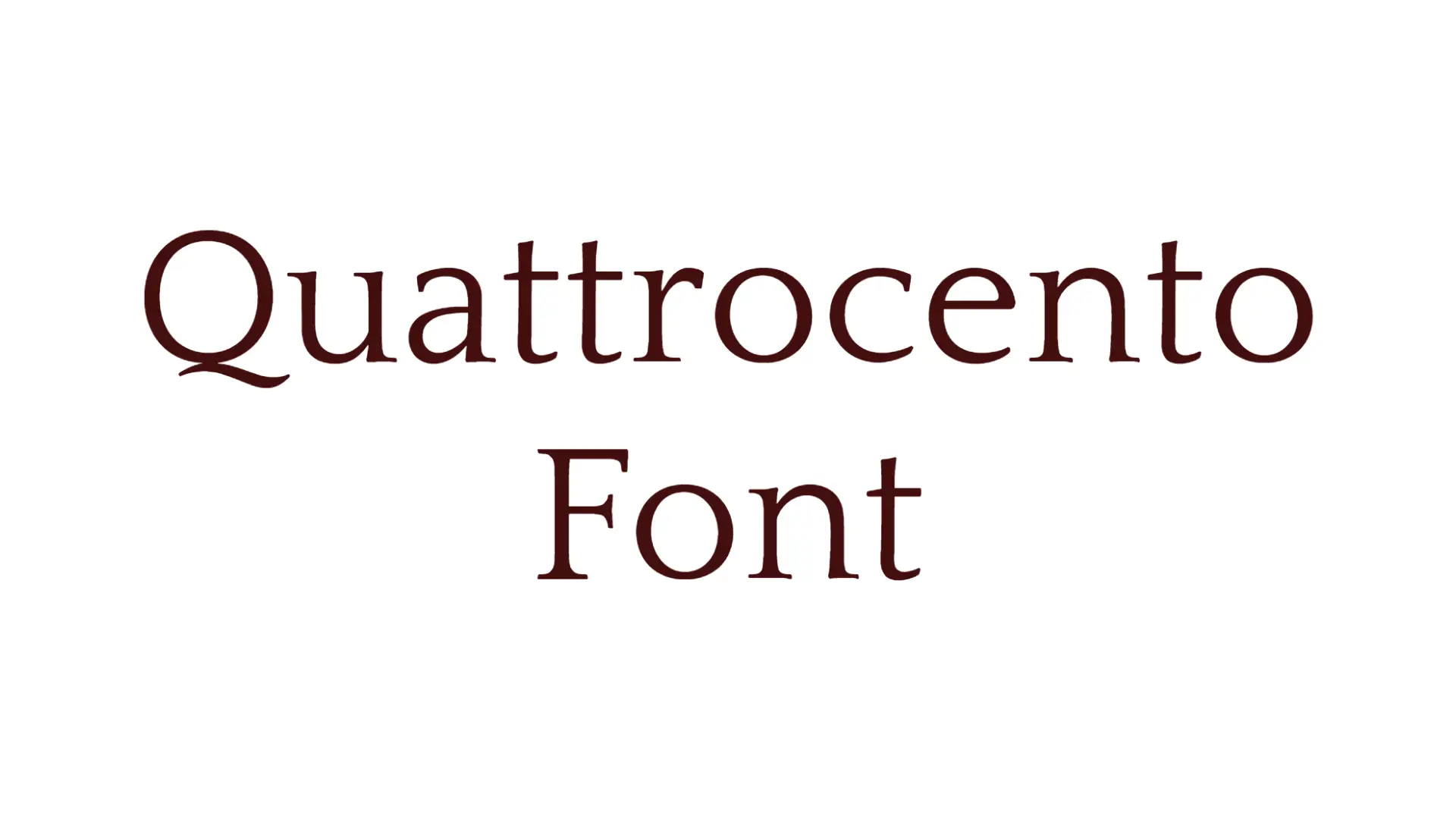 Quattrocento Font