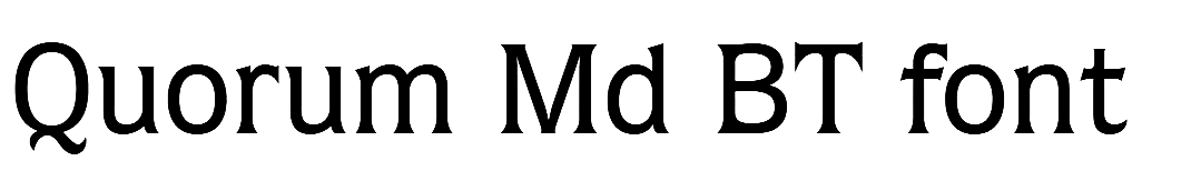 Quorum Md BT Font Free