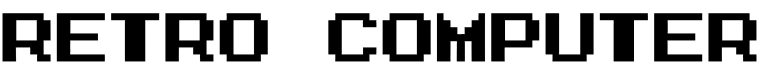 Retro Computer font free