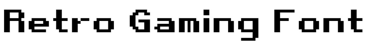 Retro Gaming Font free