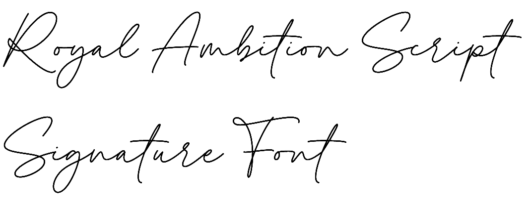Royal Ambition Script Signature Font Free