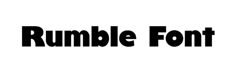 Rumble Font free