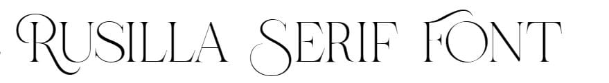 Rusilla Serif Font free
