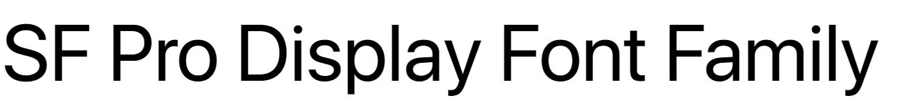 SF Pro Display Font Family free