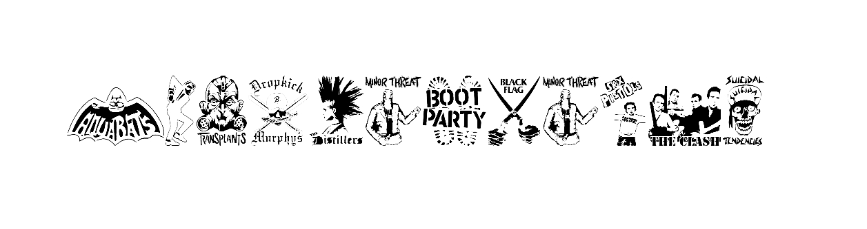 Stencil Punks Band Logos font free