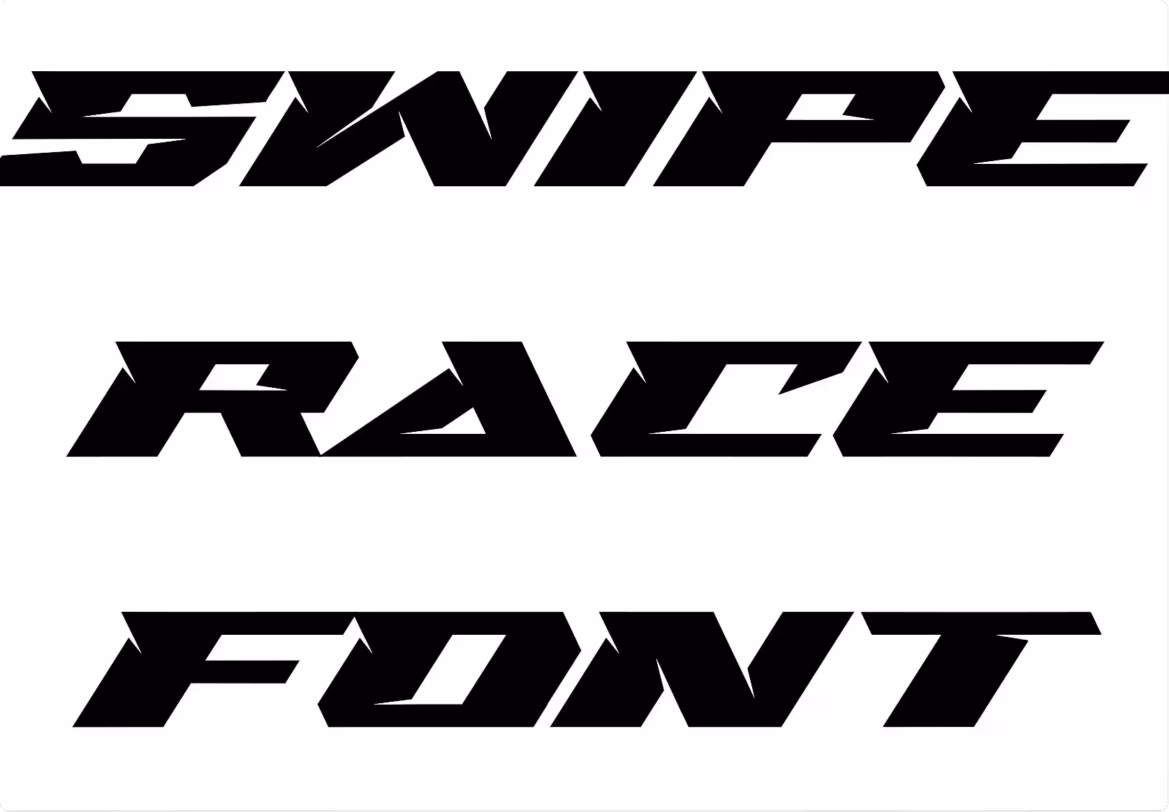 Swipe Race Font