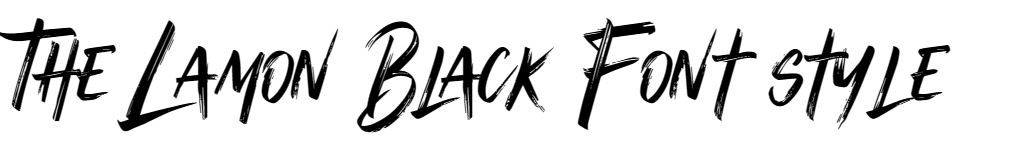 The Lamon Black Font free