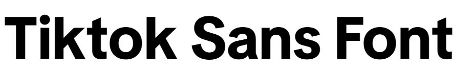 Tiktok Sans Font free